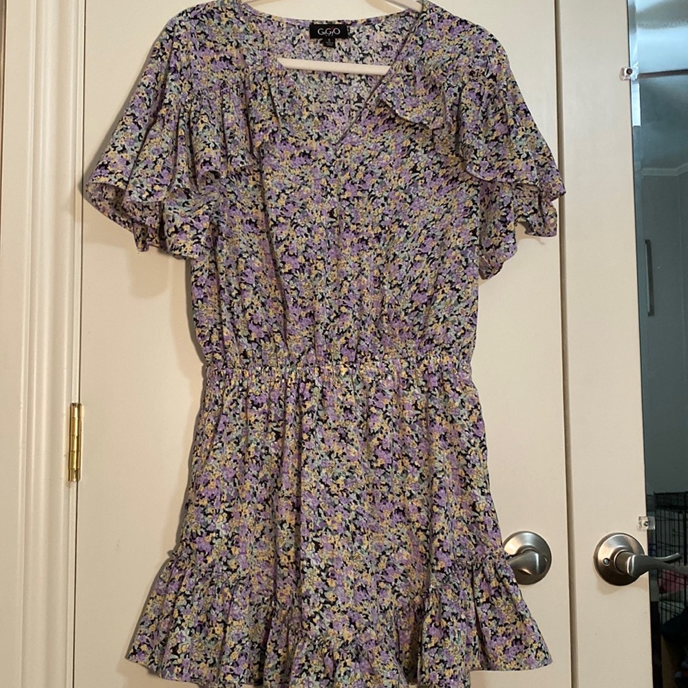 Floral Romper with Ruffle bottom | Size S